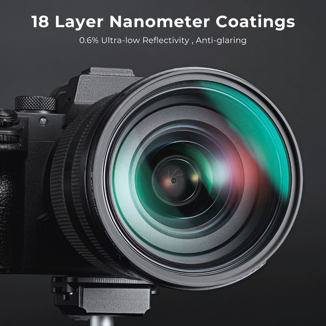 K&F Concept 77mm C Series Black Mist Filter 1/4 Ultra-thin multilayer Green Coating KF01.2250 - 8